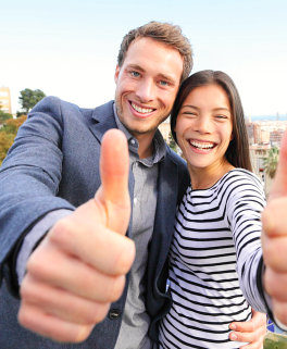 couple smiling