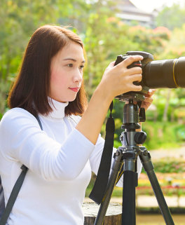 woman taking picture
