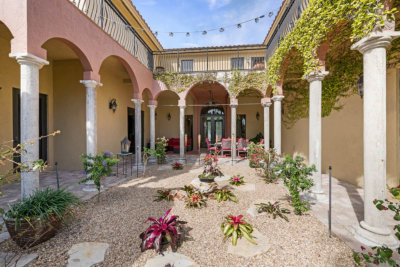 hotel courtyard